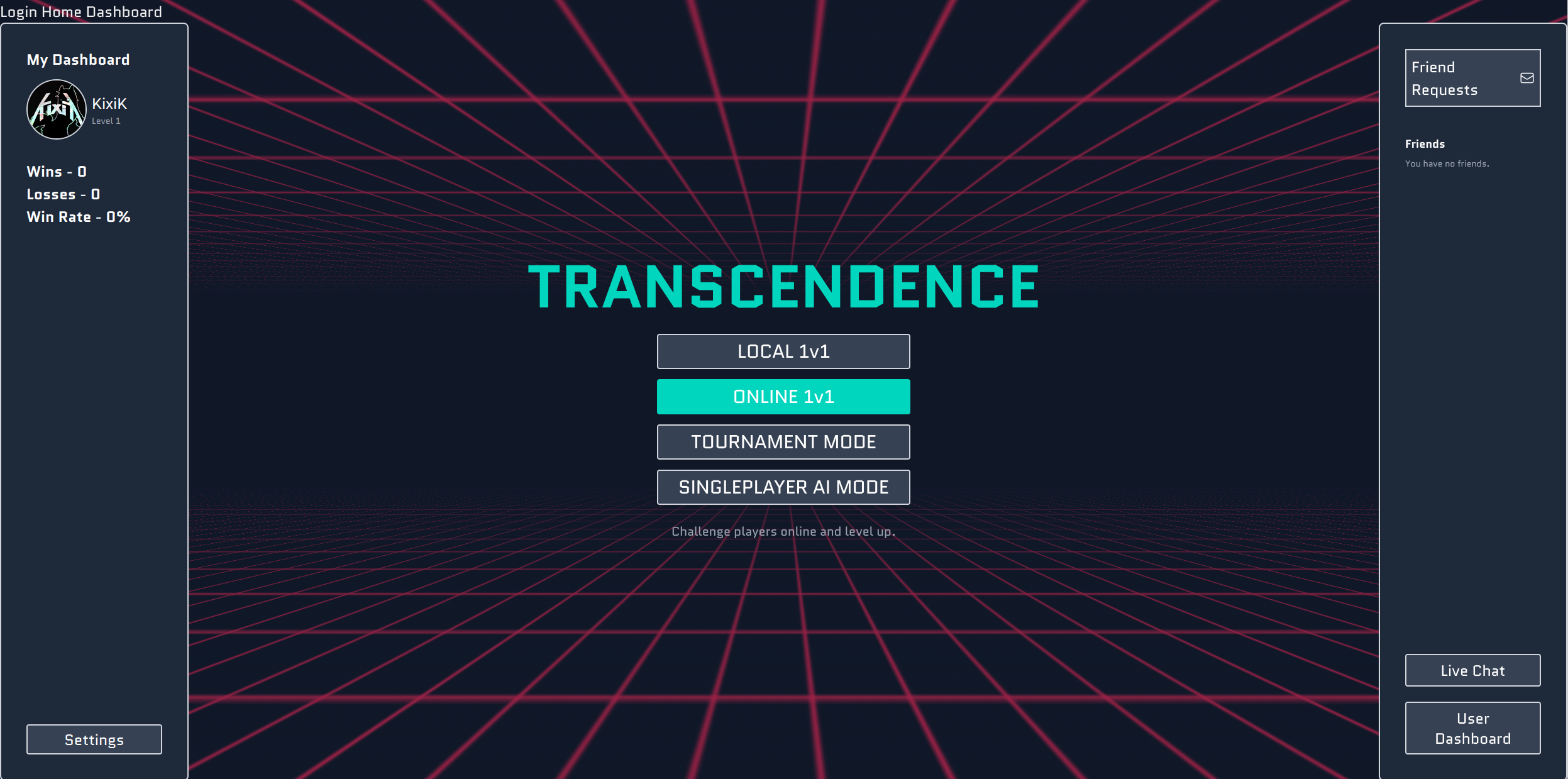 Main Menu
